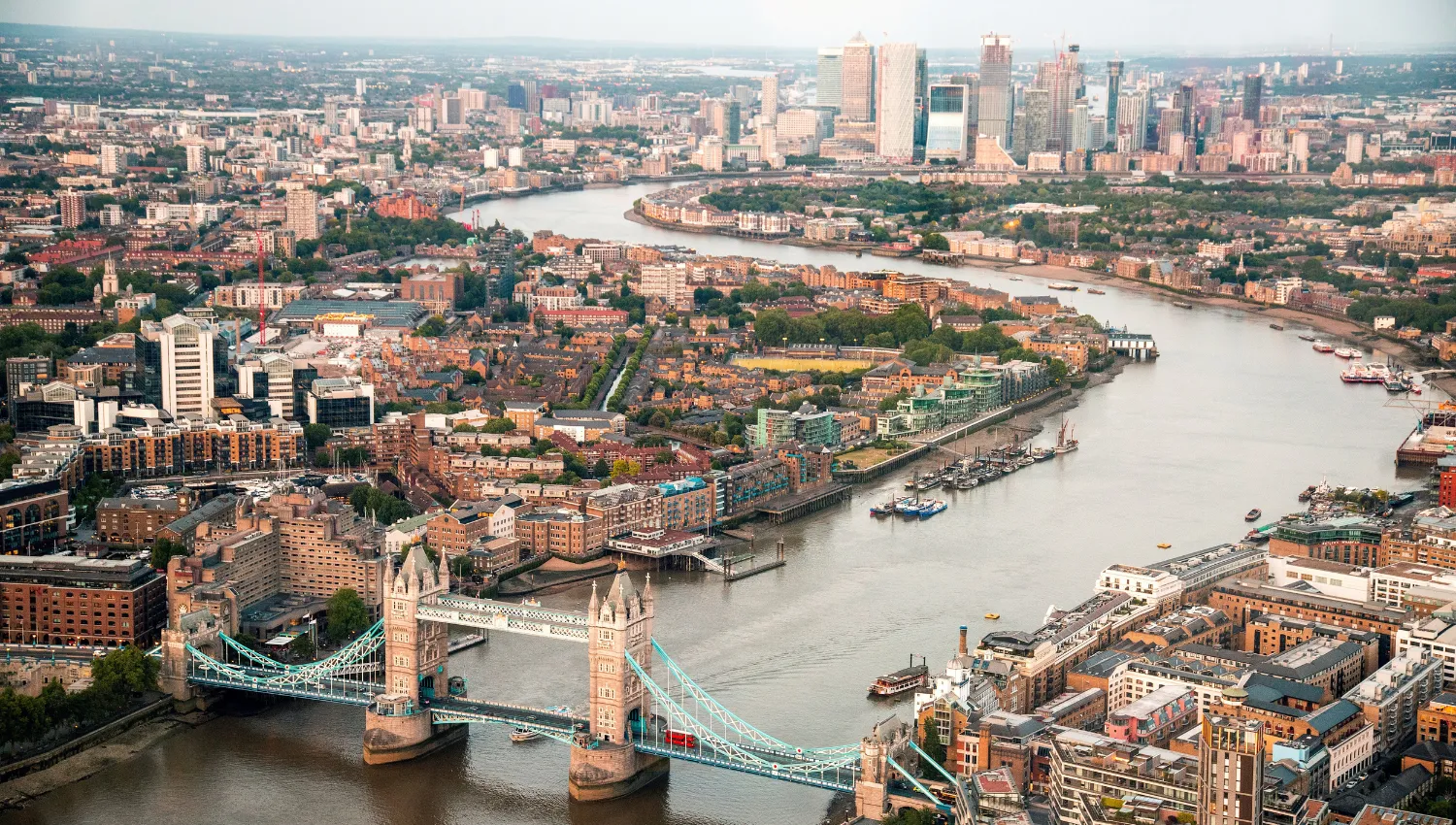 The Aerial View of Uk and Thames River