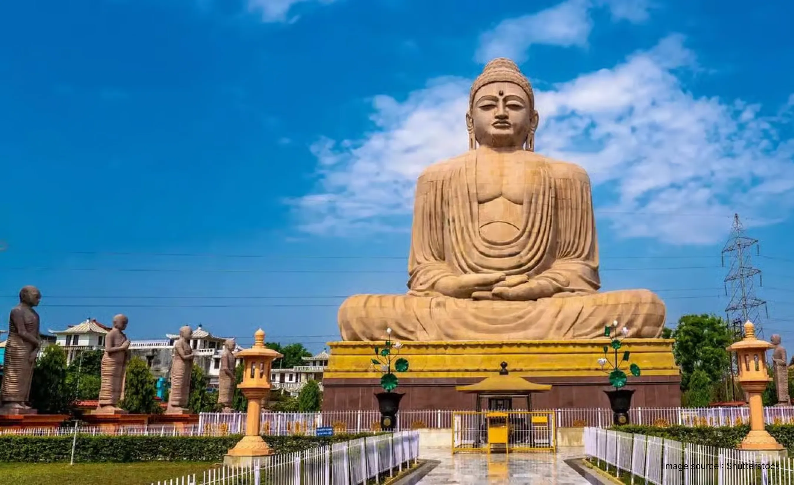 Great Buddha Statue in Bodh Gaya, one of the tallest seated Buddha statues in India
