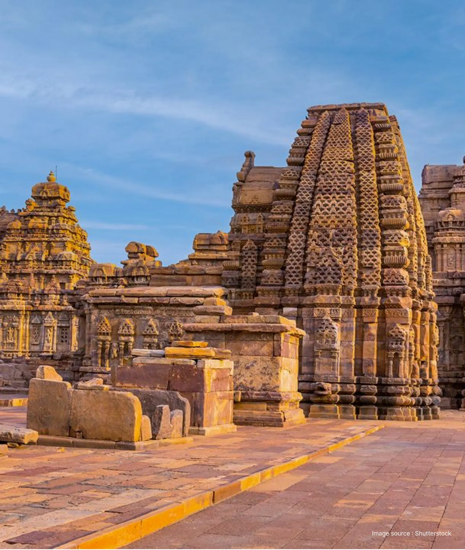 the ancient structures of hampi's virupaksha temple in daytime