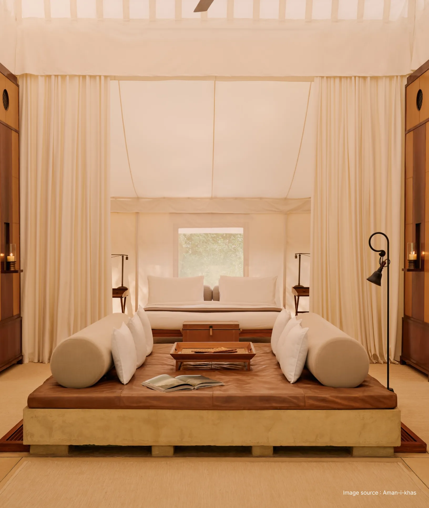 luxurious furniture at the aman i khas resort