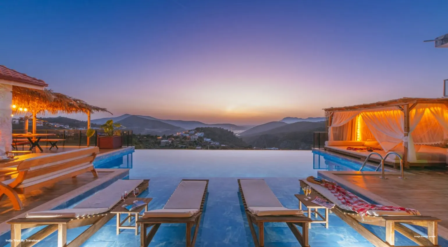 1. Infinity pool retreat with breathtaking mountain views.