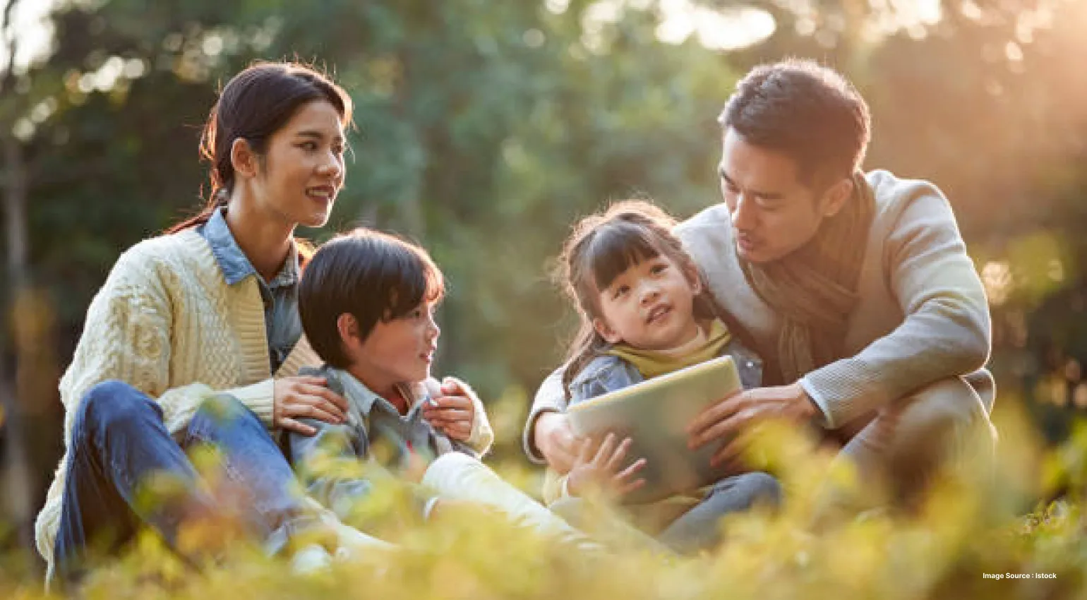Family enjoying quality time together outdoors