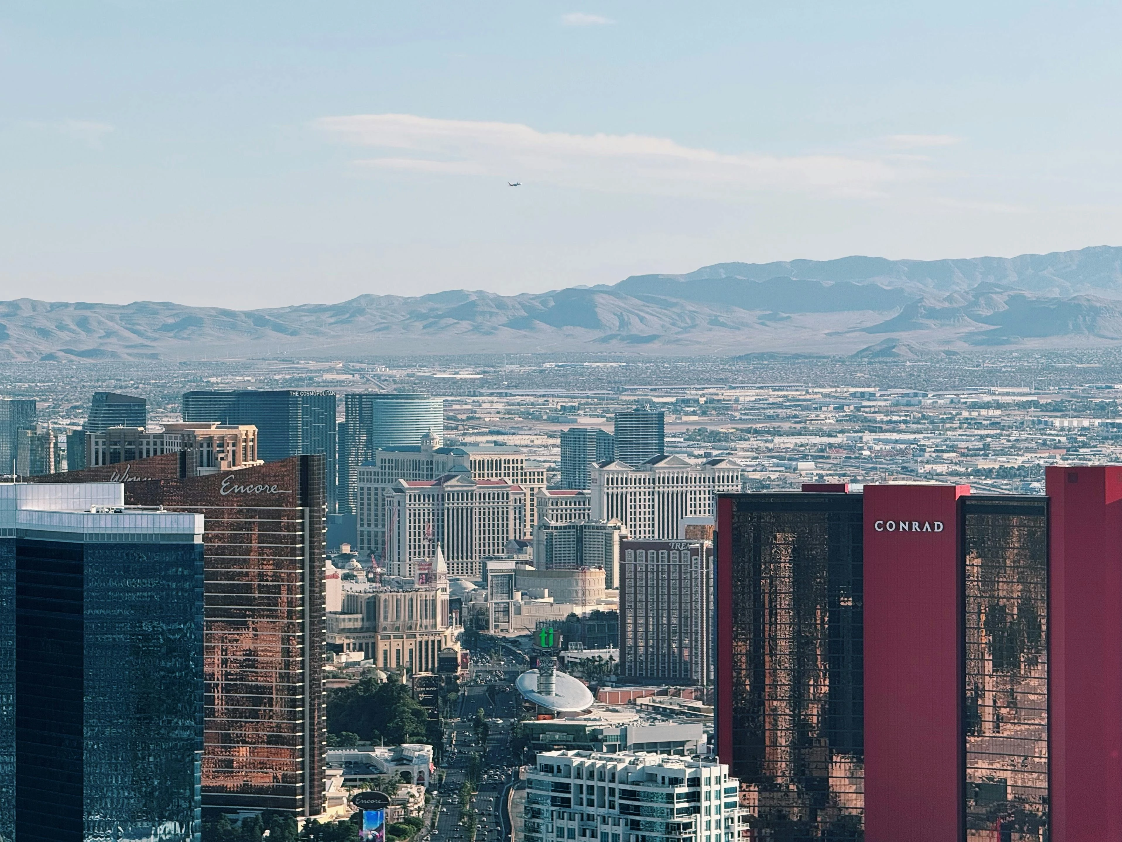 areal view of the beautiful city of las vegas