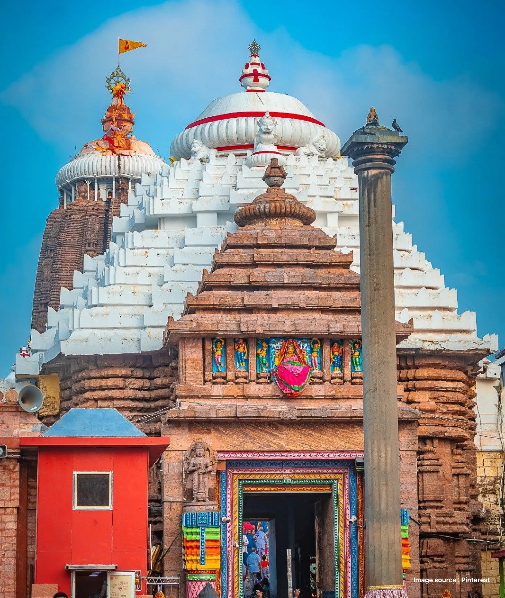 A view of the entrance of the Jagannath Temple in Puri
