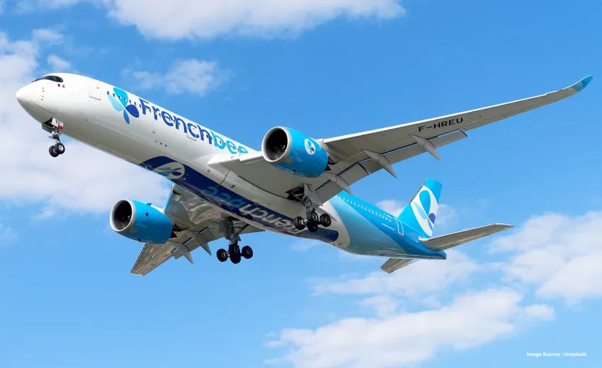 french bee airplane in the sky