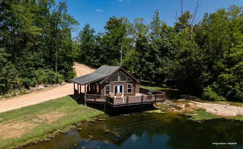 an Airbnb in the centre of a forest.