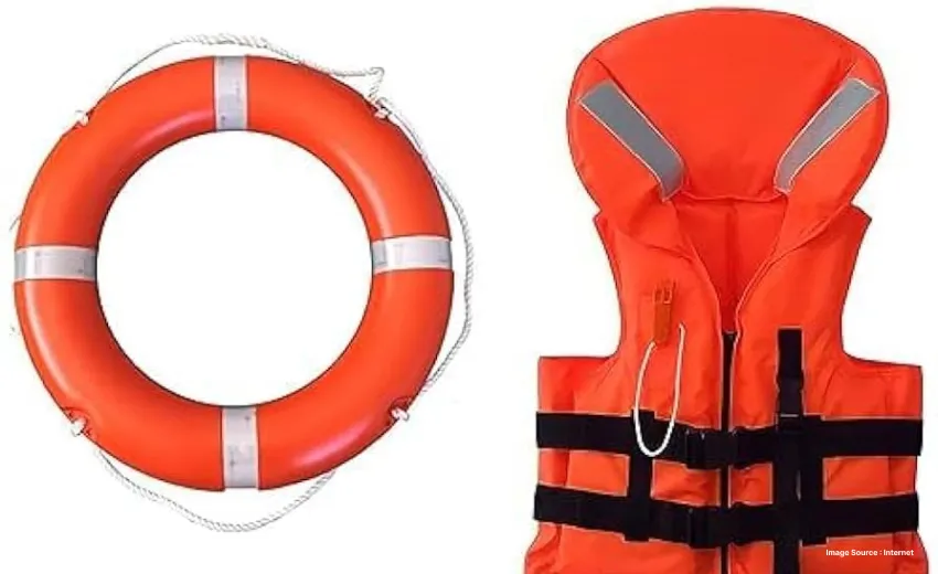 A life ring and a life jacket