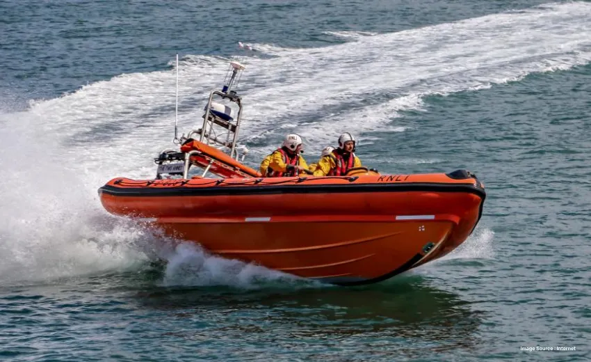A rescue boat which is launched during overboard protocols