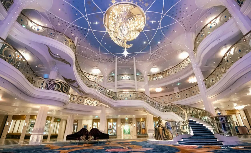 The interior of the Disney cruise ship