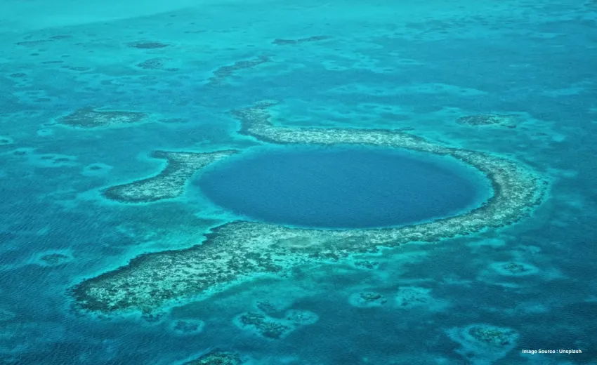 an underwater island