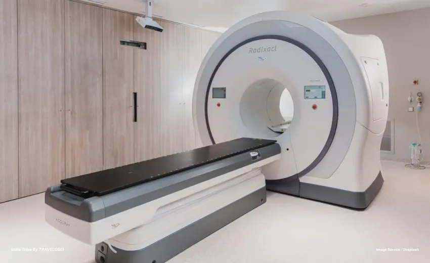 Advanced CT scan machine used for medical imaging and diagnostics