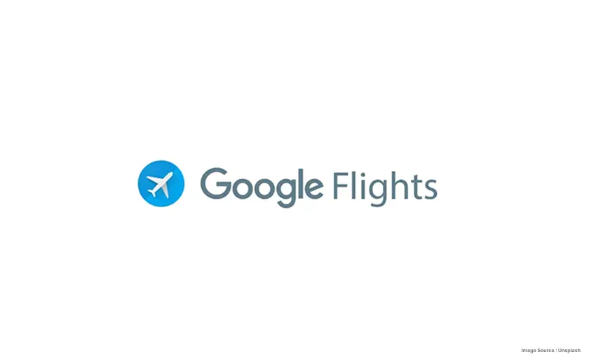 the Google flights logo against a white background
