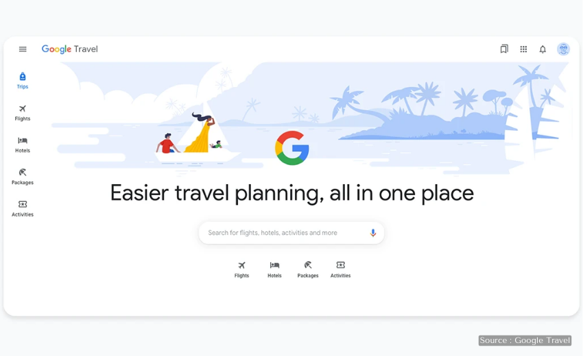 Google Travel Planner for Flights
