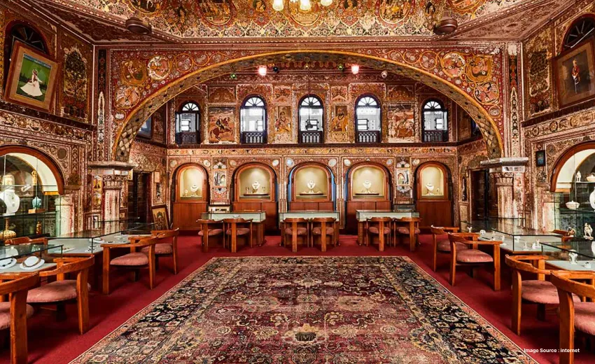 Ornate heritage hall showcasing royal architecture and design