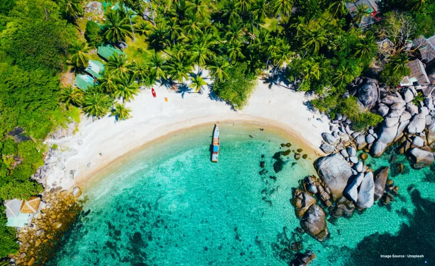 an overhead shot of Koh Tao