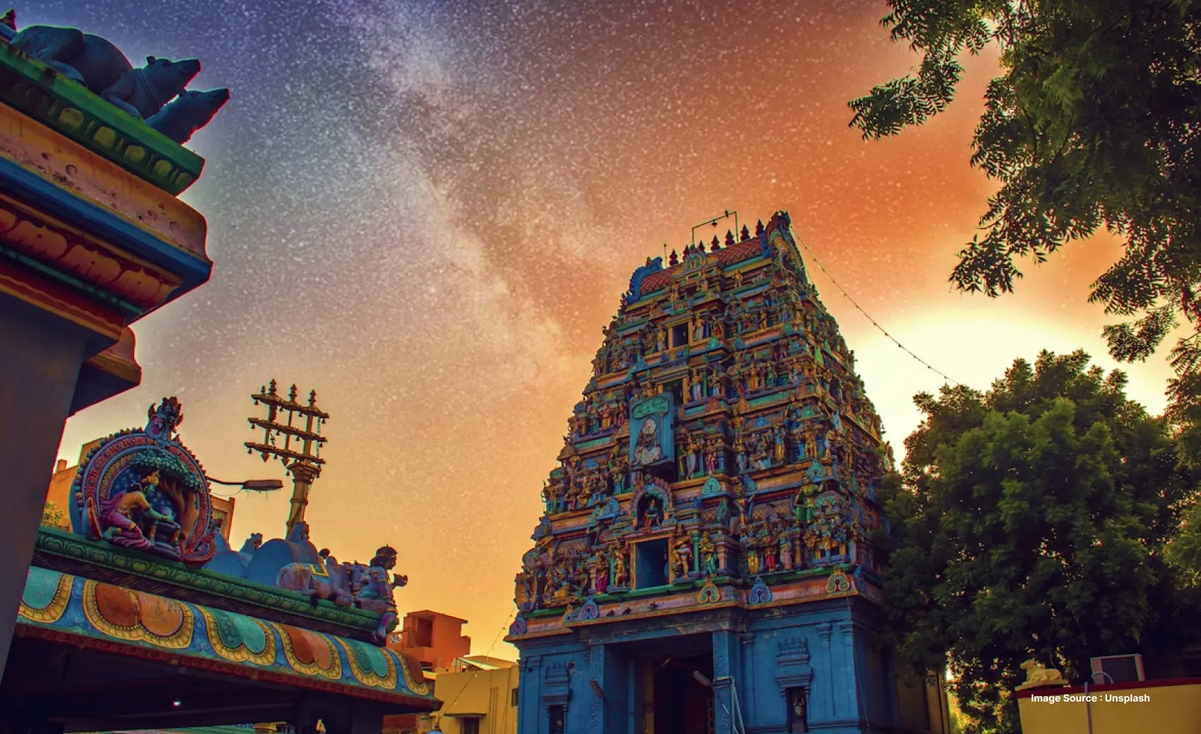 colorful intricately carved towering temples in tamil nadu