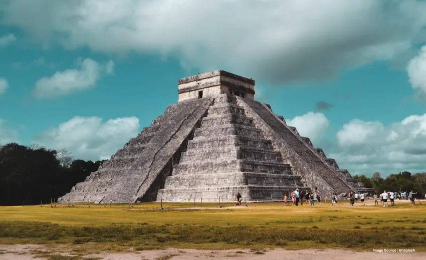 The image of a temple like structure standing in day light