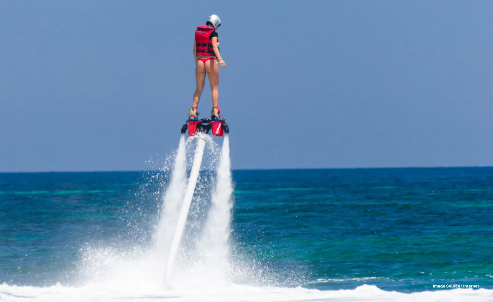 a woman flyboarding with speed on british virgin islands