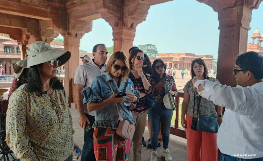Travelers sampling local street drinks