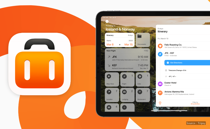 Tripsy travel planner app for iOS & Apple Devices