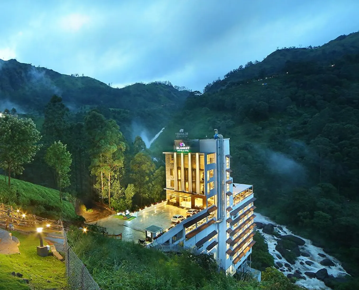 a hillside hotel in munnar