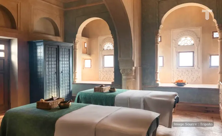 wellness and spa retreat at six senses fort barwara