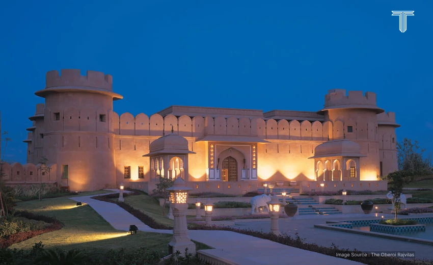 5-star luxury hotel in Rajasthan- palace hotels in Rajasthan, Oberoi Rajvillas