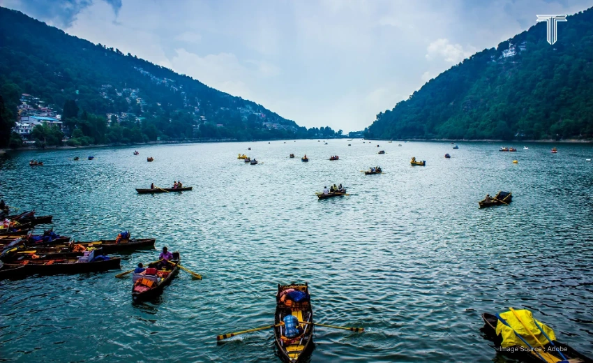 naini lake of nainital india hill station