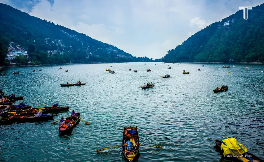 Naini Lake of Nainital—perfect for boating with family—India Hill Station.