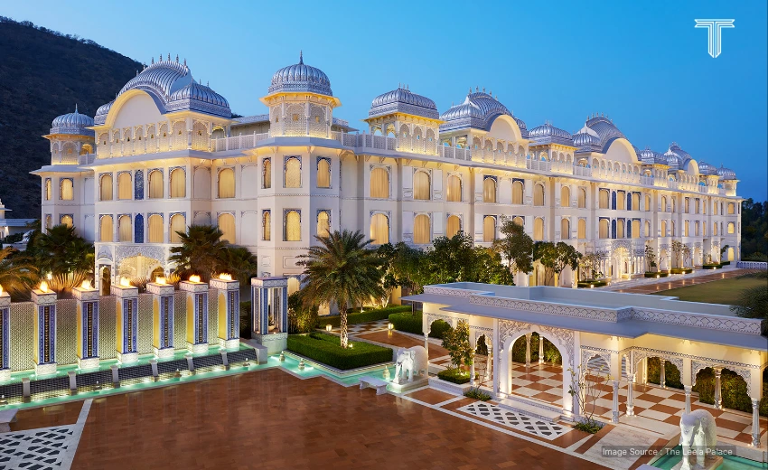 The Leela Palace for luxury holidays - side view